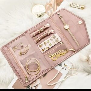 Travel Portable Jewelry Organizer Roll Foldable